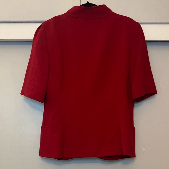 Lafayette 148 New York Women’s Vibrant Red Blazer Top - Picture 3 of 5